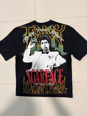 Scarface Graphic Tee - Black with Multicolor Print